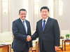 1月28日，国家主席习近平在北京人民大会堂会见世界卫生组织总干事谭德塞。